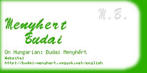 menyhert budai business card